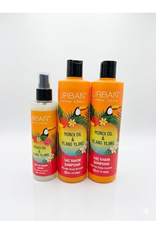 Urban Monoı Oil Yılang & Ylang Set Sette 2 Adet 2 350 Ml:700 Ml Şampuan +1 Adet Sıvı Saç Bakım Kremi 1 200 Ml