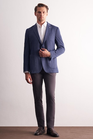 İmza Lacivert Mono Yaka Kendinden Desenli Esnek 6 Drop Comfort Fit Classic Ceket 1002255154 Lacivert
