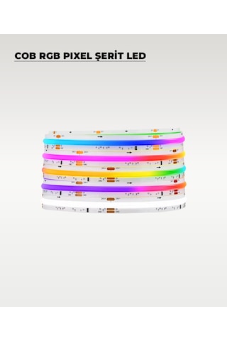 Cob Rgb Pixel Şerit Led - Animasyonlu - Sese Duyarlı - 5 Metre Kumandalı 5 METRE