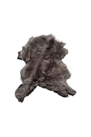 Gerçek Uzun Tüylü Koyun Postu Koyu Vizon