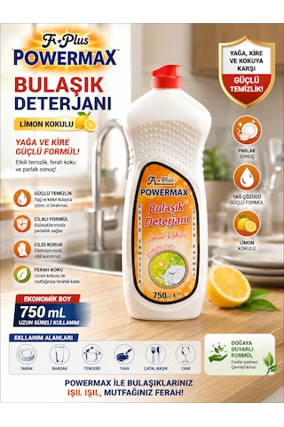 Powermax A Plus Bulaşık Deterjanı 750 Ml X3 Set Elde Bulaşık Yıkama Deterjanı