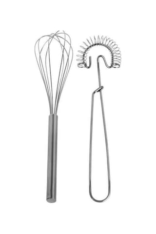 2 Parça Tel Çırpıcı Seti Paslanmaz Çelik Çırpıcı Meridyendukkan P Diğer