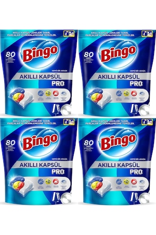 Bingo Akıllı Kapsül Pro Bulaşık Makinesi Deterjanı Tablet 320adet