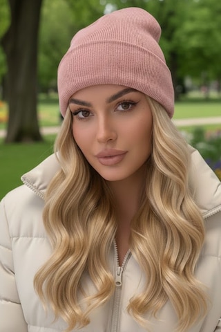 Caş Dekorasyon Açık Pembe Renk Bere Şapka Açık Pembe
