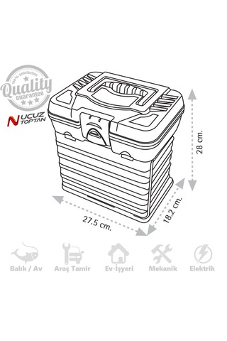 Super-Bag Asr2089 Plastik Organizerli Takım Çantası