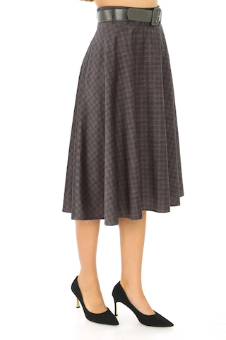 Soralline Kadın Etek Kışlık Kloş 780 Fantazi Gri