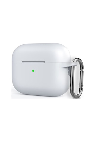 Apple Uyumlu AirPods Pro 2 Kılıf Silikon Mat Kancalı İp Sf16 Bej