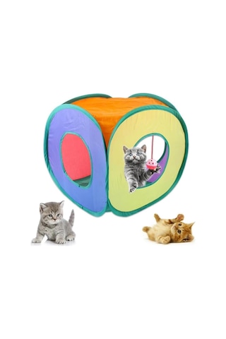 Kullanıma Uygun Oyuncak Toplu Kedi Oyun Tüneli