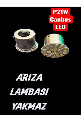 P21w 2 Adet Led Ampul Canbus Plaka Tavan Bagaj Plaka Araç İç Aydınlatma Arıza Işığı Yakmaz