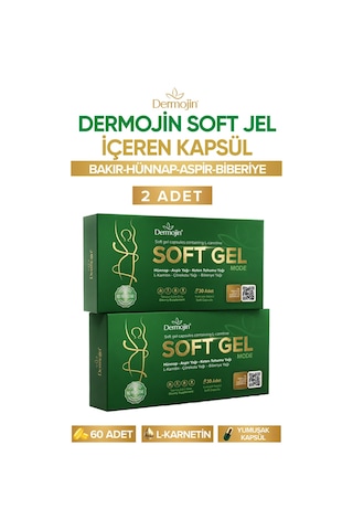 Dermojin Soft Gel Mode Takviye Edici Gıda 2 x 30 Yumuşak Kapsül