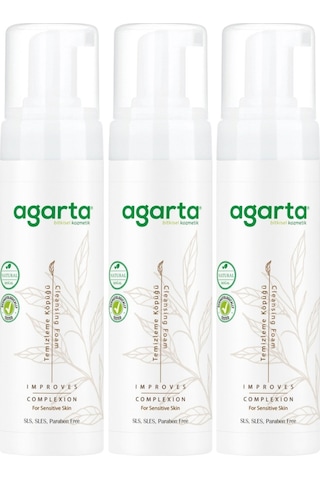 Agarta Doğal Yüz Temizleme Köpüğü 225ml 3 Lü Set