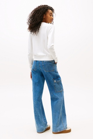 Tommy Jeans Kadın Süveter Dw0dw19888 Beyaz