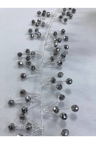 FdayAksesuar Kadın Gümüş Rengi Kristalli Saç Ve Türban Aksesuarı FRDY31283