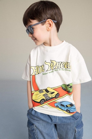 Defacto Hot Wheels Tişört Erkek Bebek G9882a526smer105 Ekru-er105