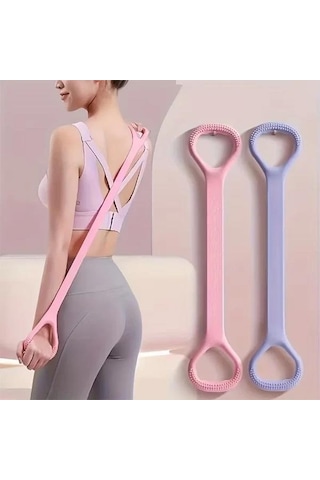3b Trend Egzersiz Esnetme Direnç Lastiği Pilates Yoga Fitness İçin Silikon Direnç Bandı 1 Adet Çok Renkli