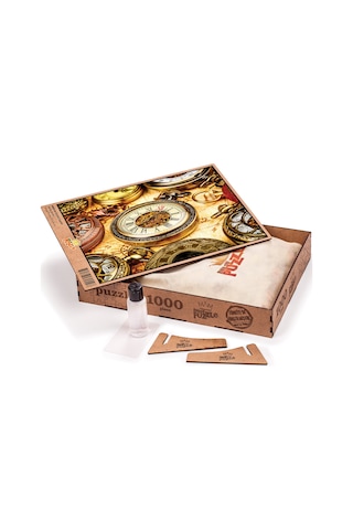 King Of Puzzle Köstekli Saatler Ahşap Puzzle 1000 Parça