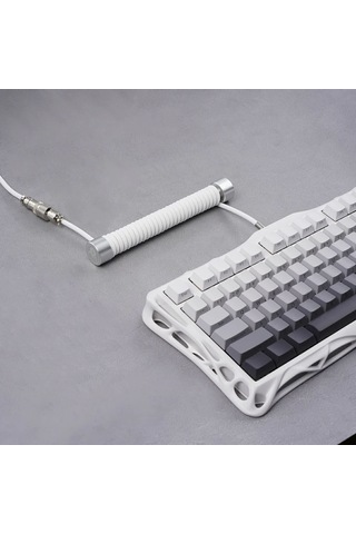 Gravastar Sarmal Aviator Usb To Type-c Mekanik Klavye Uyumlu Oyuncu Kablosu, 1.85m, Beyaz