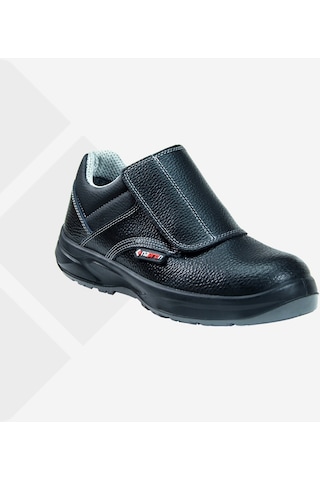 Napron As-1007 S2 Deri Bağcıklı Cırtlı Kaynakçı İş Güvenliği Ayakkabısı Siyah