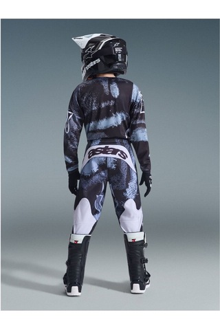 Alpinestars Youth Fluid Lahnd Genç Kros Motosiklet Pantolonu Siyah Beyaz Gri