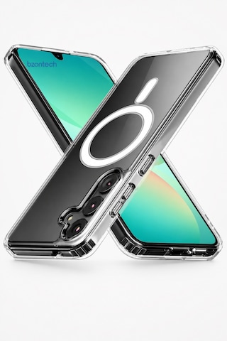 Samsung Galaxy Uyumlu A26 5g Yumuşak Magsafe Kablosuz Şarj Destekli Şeffaf Kılıf Kamera İçin Yükseltilmiş Çerçeve