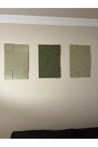 Cıgılwood Taşlar Ahşap Bohem Tablo 3 Set
