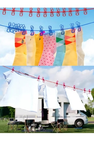 Esfamily Mandallı Çamaşır Kurutma İpi 236849565 Siyah