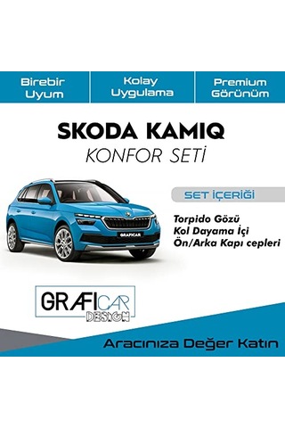 Graficar Design Skoda Kamiq Konfor Seti - Saklama Alanları Kumaş Kaplama-ses I Zolasyon Amaçli Ürün