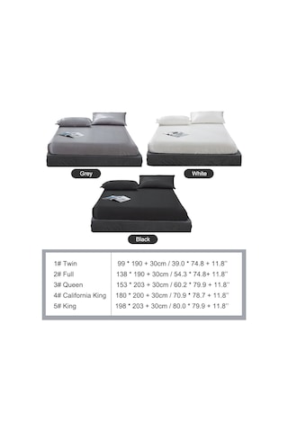Ximistore9 Yatak Koruyucu Yumuşak Kumaş Esnek Kenarlı Çarşaf İkizden Kral Boyuna Diğer