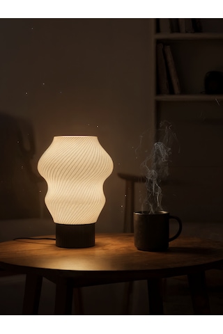 Madame - Modern Masa Ve Gece Lambası Ambiyans Lambası, Dekoratif Led Abajur Beyaz