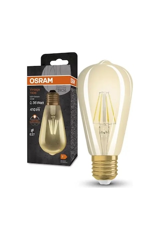 Osram 4w 37w 4 Flamanlı Armut Rustik Led Ampul Sarı Işık
