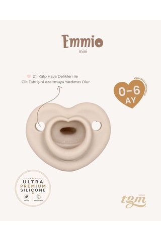Tgm Baby Ultra Premium Silikon Kalpli Emzik Mini Bej