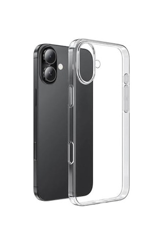Apple İle Uyumlu Apple iPhone 16 Kılıf Zore Süper Silikon Kapak Şeffaf