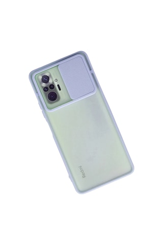Newface Xiaomi Redmi Note 10 Pro Kılıf Palm Buzlu Kamera Sürgülü Silikon Semeglbl - 8 - Lila