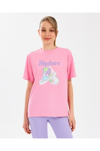 Skechers G Graphic Tee T-shirt Büyük Kız Çocuk Pembe Tshirt Sk2510019-610 Pembe