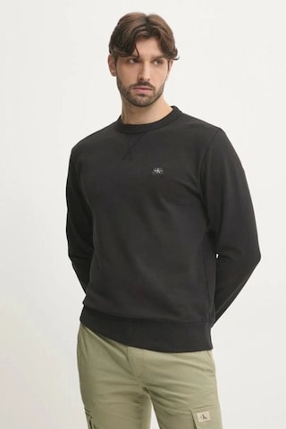 Calvin Klein Woven Label Crew Neck Siyah