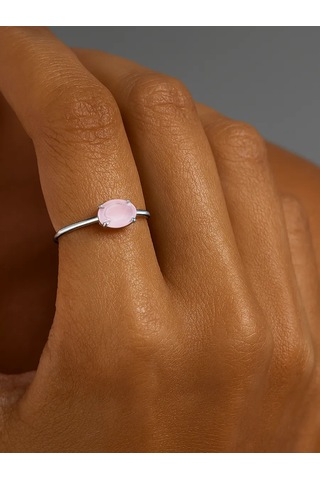 Lapshov Pembe Akikli Gümüş Yüzük 188759927 Pembe