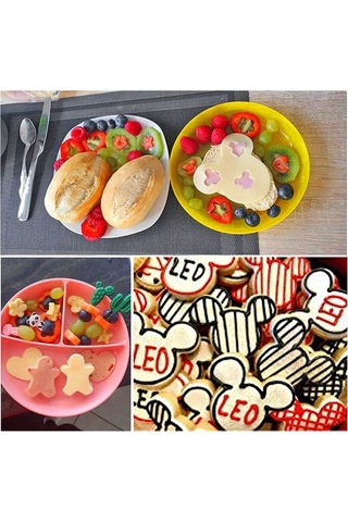 Reedark 34 Parça Çelik Sandviç Kalıbı - Evcil Hayvan Şekilleri İle Çocuklar İçin Yemek Dekorasyon Aletleri Çok Renkli