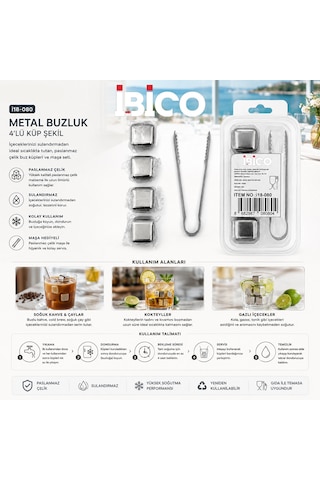 5pcs 4 Küp - Maşa Küp Şekli Metal Buzluk Diğer