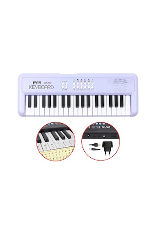 Jwin Cmk-1237 37 Tuşlu Elektronik Org Etiket. Adaptör Hediye - Mor