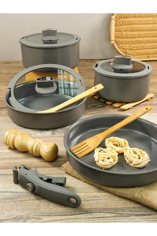Belarıva Easy Cook Antrasıt 8 Prc Tencere Set Antrasit