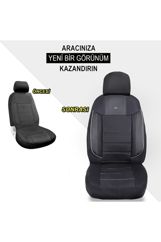 Opel Astra J Araçlara Uyumlu Oto Koltuk Kılıfı Seti - Violet Serisi Siyah/beyaz