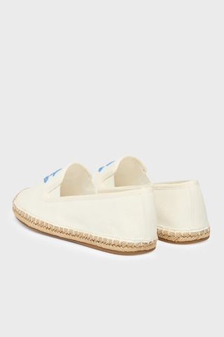 Tommy Hilfiger Logolu Nakış İşlemeli Kanvas Espadril Ayakkabı Kadın Ayakkabı Fw0fw09240 Ybl Beyaz