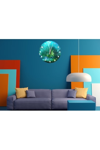 Ti-play Antik Deniz Kenti 30x30cm Akrilik Dekoratif Modern Duvar Saati ÇOk Renkli