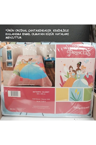 Taç Lisanslı Outlet Tek Kiş.çocuk Battaniye-princess Funtogether Pembe
