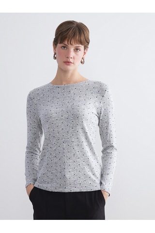 Lcw Everyday Siyah Bisiklet Yaka Puantiyeli Kadın Body