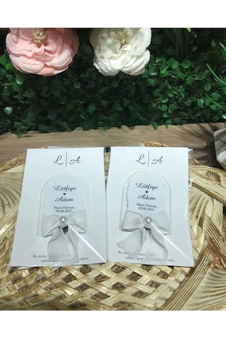 Uv Baskı Pleksi Magnet Söz, Nişan, Nikah, Düğün, Kına 10 Adet Gold