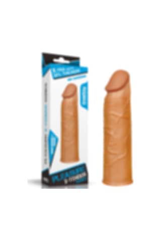 Hızlı Express Pleasure X-Tender 3 Cm Dolgulu Realistik Uzatmalı Penis Kılıfı 17 CM