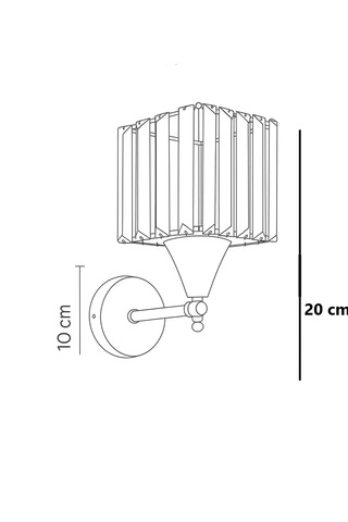 İstanbul Avize Damla Tekli Krom Taşlı K-10 Aplik