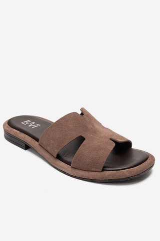 Luvishoes Brıo Vizon Süet Hakiki Deri Kadın Terlik