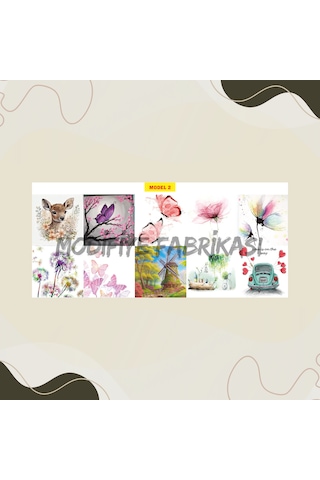 Dekoratif Priz Kaplama Folyosu - Uv Baskılı- Tüm Tekli Anahtar M2 Çok Renkli